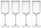 Mikasa Verres à Vin Rouge Sorrento, En Cristal Strié avec Bord Doré, 375 ml, Lot de 4 Verres Fins avec design Épuré pour tout types de Fêtes, Transparents sans Plomb