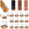 20 Stück Stuhlbeinkappen Eckig Silikon Stuhlbeinschoner,Transparent Schutzkappen für Stuhlbeine mit Filz, Filzgleiter für Stühle, Bodenschutz,Durchmesser 20-26mm