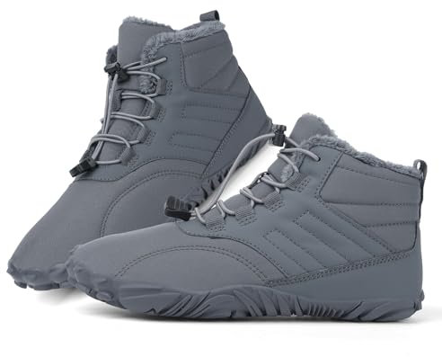 Deedlite Barfußschuhe Damen Winter, Extrem Warme Gefütterte, Winterschuhe Herren Wasserdicht, Outdoor Winterstiefel