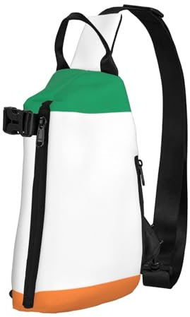Backpack Irische Flagge Dreieck Pack Rucksack Casual Brusttasche Kompatibel Sporttasche Für Reisen, Angeln, Joggen