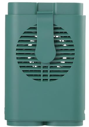 Gralara Waist Fan Clip on Portable Personal Necklace Fan Hands Free Wearable Fan with Flashlight for Traveling, Green