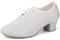 YCALCP Scarpe da Ballo Latino Donna Punta Chiusa con Lacci Scarpe da Ballo Allenamento e Pratica Tango Sala da Ballo,LHD-301-Bianco-ZB-S,Tacco di 5 cm,EU 38.5