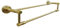 Porte-serviettes Double en Aluminium doré, Porte-serviettes robuste, étagère de Rangement à Double Tige Pour Salle de bain, Cuisine, toilettes