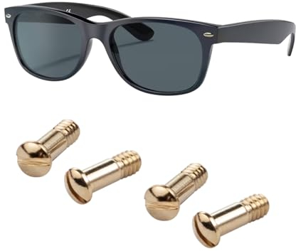 Replacement Screws for Ray-Ban New Wayfarer RB2132 Justin RB4165 Sunglasses Repair Kit (Set of 4),Screwdriver (gold)