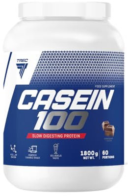 Trec Nutrition 100% Micellar Casein Protein Powder Chocolate 1800g – Slow-Release, Anti-Catabolic, Perfect for Muscle Growth & Recovery