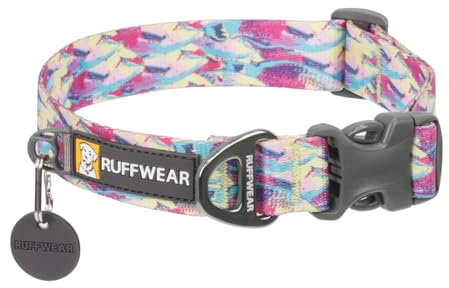 RUFFWEAR Front Range großes Hundehalsband, bequem und stabil mit seitlicher Schnalle und Gurtband zum Gassigehen mit dem Hund, Größe L (51–66 cm), Rifffisch