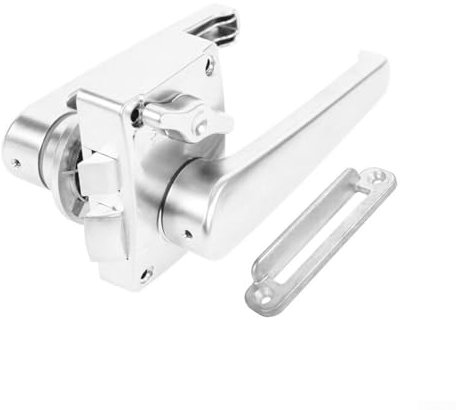 Cerradura de puerta de inodoro de autocaravana, aleación de zinc, manija de puerta de baño, cerradura de palanca de cromo pulido, para caravana, barco, interior de baño