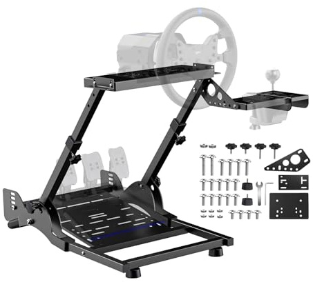 PXN A10 Racing Steering Wheel Stand Shifter Mount Gaming Wheel Stand NOT Included Steering Wheel, Pedal & Handbrake fit Thrustmaster/Logitech G27 G920 G923 T300RS T128X