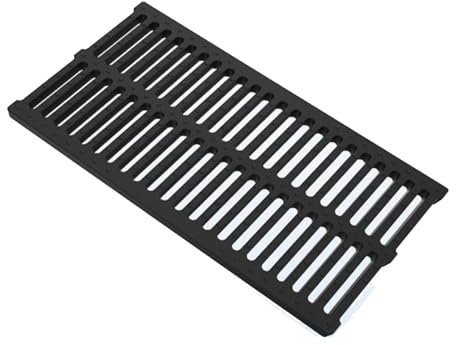 entwässerungsrinne flach Entwässerungsgitter für den Garten aus Kunstharz, robuste Kanalabdeckung mit rutschfestem Granulat für Fußgängerwege/Höfe/Parkplätze/Auffangbecken, 200/300/400/500/600 mm Kana