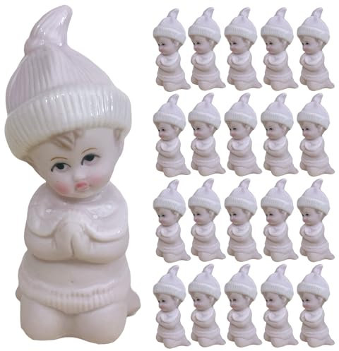 Regalami. Shop Lot de 20 bonbonnières de baptême pour fille en porcelaine peinte à la main (20 filles)
