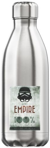 Hipster empire Vacuum Insulated Thermal Water Bottle Silver