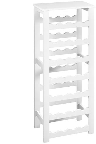 URBNLIVING 7-Tier Wine Rack Freestanding, Holds 28 Bottles, Home Bar Stand, 108 cm Tall Wine Storage Organizer, Modern Design for Kitchen & Dining Room
