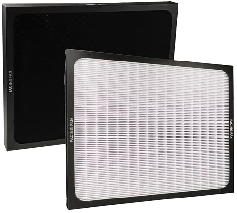 vhbw 2-teiliges Filter-Set kompatibel mit Blueair Classic 201 | 203 Slim, 203C, 203 Luftreiniger - Kombifilter, Partikelfilter