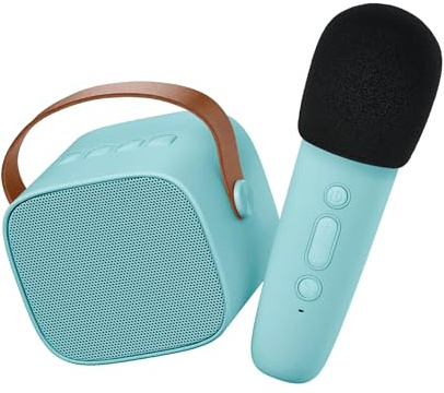 Karaoke Set Blau - Bluetooth Box und Mikro