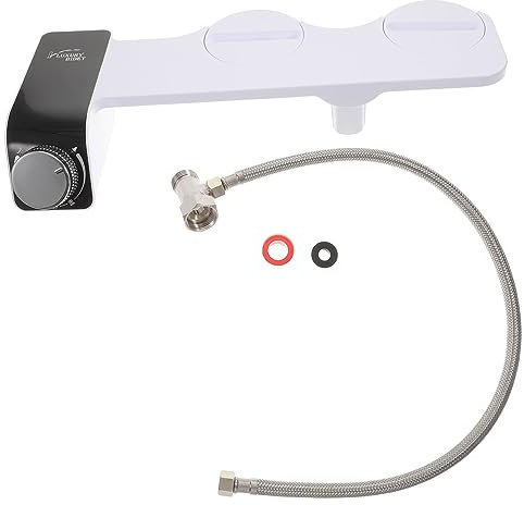 DOITOOL 1 Jeu Accessoires De Toilette Bouteille De Rinçage Nasal Toilette Bidet Déboucheur De Toilettes à Piston Bidet De Voyage Piston De Toilette Avec Support Lavabo Blanche Plastique