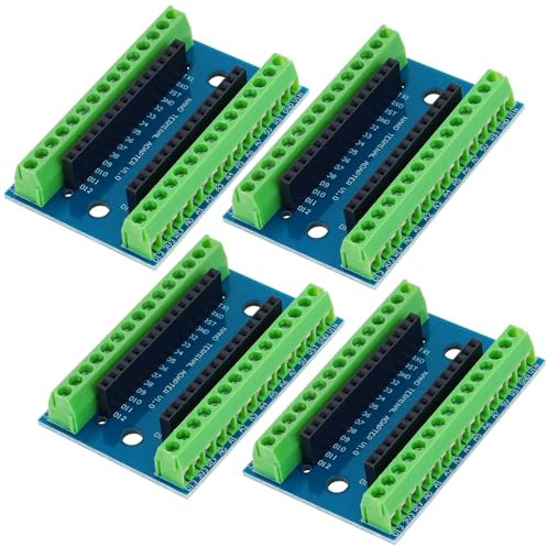 Nano Shield Breakout Board Nano - Placa de expansión para placa de desarrollo Nano IO Shield Nano V3.0-328P CH340 (4 unidades)