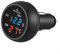 HpLive LED Digital Auto Zigarettenanzünder Voltmeter Thermometer für 12V/24V Fahrzeuge mit USB-Ausgang und Echtzeit-Überwachung(rot blau)