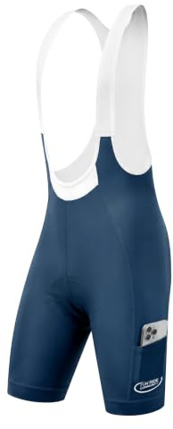 INBIKE Bibs Shorts Culotte Ciclismo Hombres Pantalones Cortos de Bicicleta con Protección Solar UPF50+ con Gel Acolchado y Bolsillo Transpirable Ropa Interior de Biciclet MTB Azul L