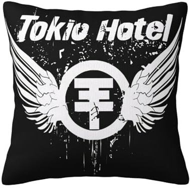 Tokio Musics Hotel-Kissenbezüge, quadratisch, weich, Heimdekoration, für Sofa, Wohnzimmer, Schlafzimmer, Büro, Auto, doppelseitiger Kissenschutz, 45,7 x 45,7 cm, Weiß