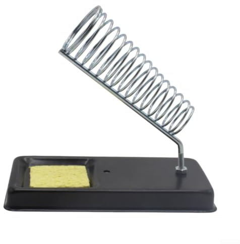 Sumsoctober Professional Metal Soldering Iron Stand Holder With Sponge Base Electronic Station For Workshop(with sponge)