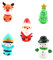KICHOUSE 5 Stück Weihnachts Fingerpuppen Teiliges Lustiges für Weihnachtsmann Schneemann Elch für Interaktive Rollenspiele für Kindergarten Belohnung