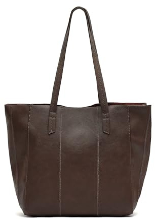 MISAKO Aiko bolso shopper grande con neceser extraíble ED. Mujer - Aiko Marrón 32x46x14cm