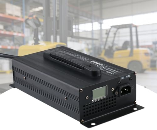 WJIANY Chargeur de Batterie 24 V 30 A pour Chariots Élévateurs Transpalettes, Tondeuses à Gazon et Autolaveuses, avec Prise Anderson,B,50A