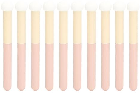10 pièces Stylo éponge pour dégradé d’ongles, pinceau éponge pour nail art avec tête ronde pour le coloriage en dégradé, stylo teinture pour ongles en tube d’aluminium pour salon