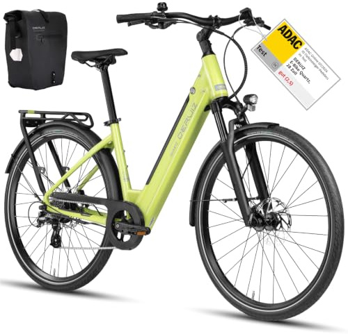 DERUIZ Quartz E-Bike Damen 28 Zoll Tiefeinsteiger, 8-Gang, 48V 13.4Ah Akku, bis zu 161 km, 55Nm Drehmoment, Hydraulische Scheibenbremsen, App, City & Trekking Elektrofahrrad für Damen & Herren