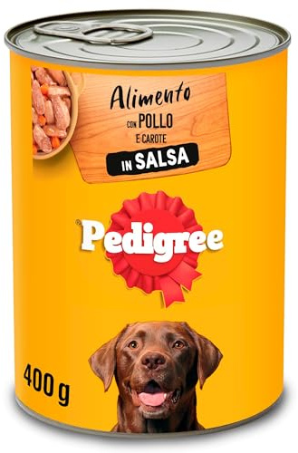 Pedigree Adult: Nassfutter für Hunde mit Huhn und Karotten in Sauce, 24 Dosen à 400 g
