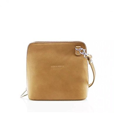 Vera Pelle , Sac bandoulière pour femme - marron - taupe,
