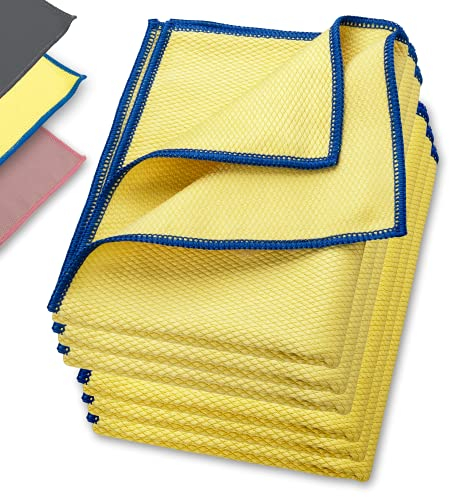 ELEXACLEAN Ultra Clear Classic, Bayeta de Microfibra para Cristales (6 Unidades, 60x40 cm) - Limpia sólo con Agua