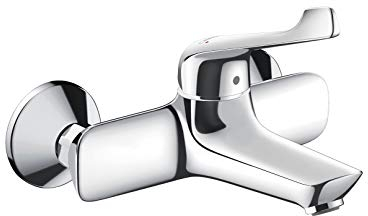 hansgrohe Wasserhahn Novus wassersparende (Armatur mit extra langem Griff und Zugstangen Ablauf) Chrom