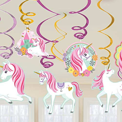 Magical Unicorn Swirl Decorations (12 pk)