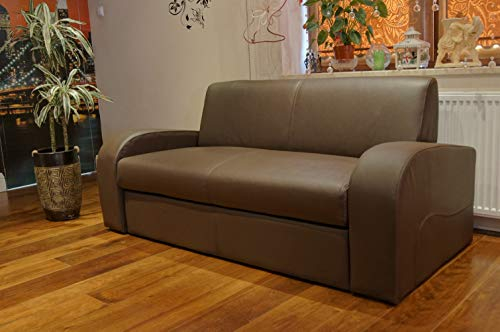 Quattro Meble Echtleder 2,5 er Sofa Praga FS Breite 180cm mit Schlaffunktion Ledersofa Echt Leder Couch große Farbauswahl
