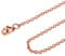 FOCALOOK Rose Gold Necklace for Women 2mm 22inch Stainless Steel Chain Round Cable Rolo Necklace Chain