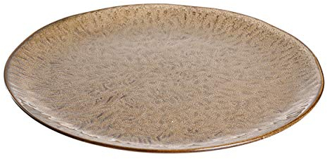 Leonardo Matera Keramik-Teller 1 Stück, spülmaschinengeeigneter Speise-Teller, Essteller mit Glasur, runder Steingut-Teller, Ø 27 cm beige, 018537