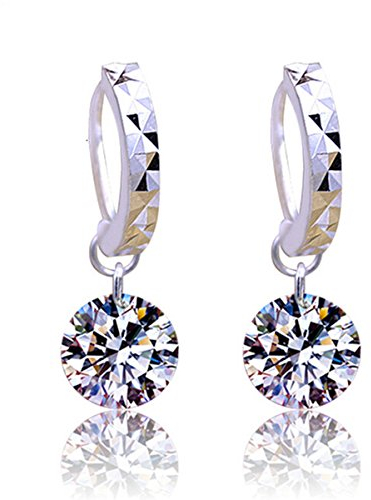 Rapidly Creolen 925 Sterling Silber Zirkonia,Klapp-Creolen Kleine Ohrringe Ohrstecker Ohrschmuck Set Schmuck