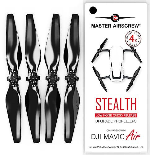 Master Airscrew Stealth Propeller kompatibel mit DJI Mavic Air - Schwarz, 4 Stück
