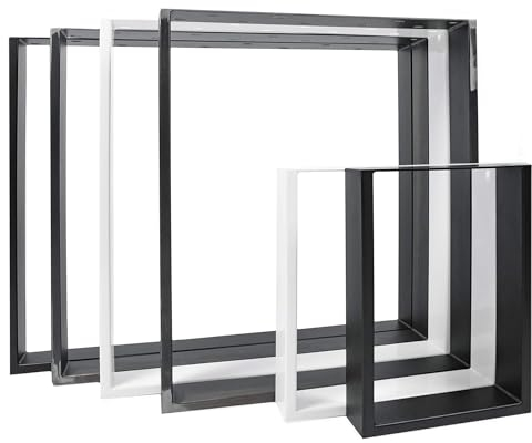 Natural Goods Berlin 2X Tisch-KUFEN | Einfache Montage | Tisch-Beine aus Metall in Industrial Matt | Ideal für DIY-Projekte wie Esstisch, Schreibtisch, Couchtisch, Bank | Tisch-Gestell 50x100 cm