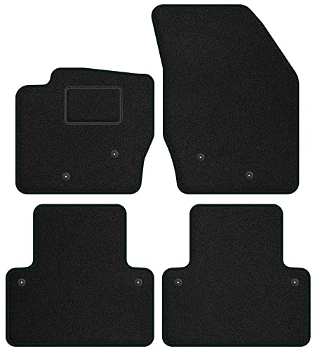MOTOS Velours Standard Velours-Fußmatten passend für Volvo XC90 I 2003-2014 - Standard, Gewebt, Schwarz fußmatten Auto - Erleben Sie neuen Fahrkomfort mit einem Velours- Auto fußmatten Satz für Ihr
