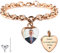 MeMeDIY Personalisierte Herz Urne Armband Gravur Fotoname für Frauen Mädchen Männer Junge Menschliche Asche Halter mit Verstellbarer Kette Memorial Cremation Andenken Trichter Kit