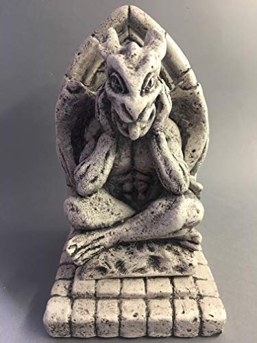 VIANAYA Gargouille de Paris Notre Dame - Modèle Sourd sur Large Support - Grande Taille 20 * 12 * 10 CM - Matière platre - Qualité Made in France