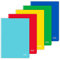Favorit Lot de 10 cahiers A4, couverture unicolore, rayures carrés 5 mm, papier 80 g/m², lot de 10 pièces, couleurs assorties