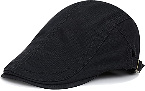 KeepSa Herren Newsboy Schiebermütze FlatCap Baumwolle Tellermütze Schlägermütze Gatsby Ivy Barett Cap Schirmmützen Hut Sommer Atmungsaktiv Verstellbare Vintage Cabbie Cap 56-59CM