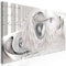decomonkey Bilder Design Abstrakt Aufschrift 135x45 cm 1 Teilig Leinwandbilder Bild auf Leinwand Vlies Wandbild Kunstdruck Wanddeko Wand Wohnzimmer Wanddekoration Deko 3D Effekt Grau Silber Kugeln