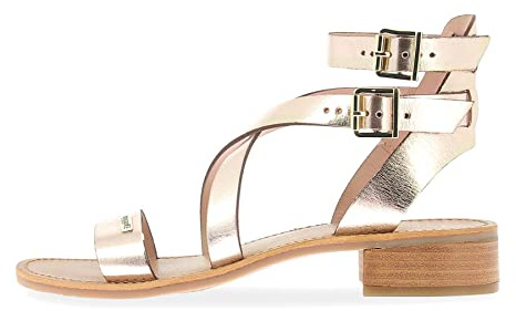 Les Tropeziernes von M. Bellarbi Damen Hocean Schuhe Stadt Salome Absatz 5 cm, gold, 38 EU