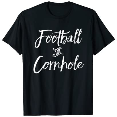 Tailgating Shirt Fußball und Cornhole T-Shirt Sport Herbst T-Shirt