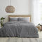 Catherine Lansfield Bedding Seersucker Super King Duvet Cover Set with Pillowcases Grey