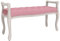 vidaXL Sitzbank, Flurbank Polsterbank Holzbeine, Bank Bettbank für Schlafzimmer Wohnzimmer, Klavierbank, Französischer Vintage-Stil, Rosa Samt